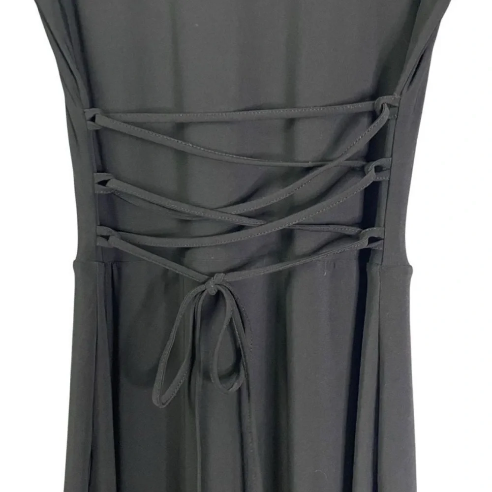 AYM Studio NEW Walter Reversible Maxi Dress Black Medium - Picture 4 of 13